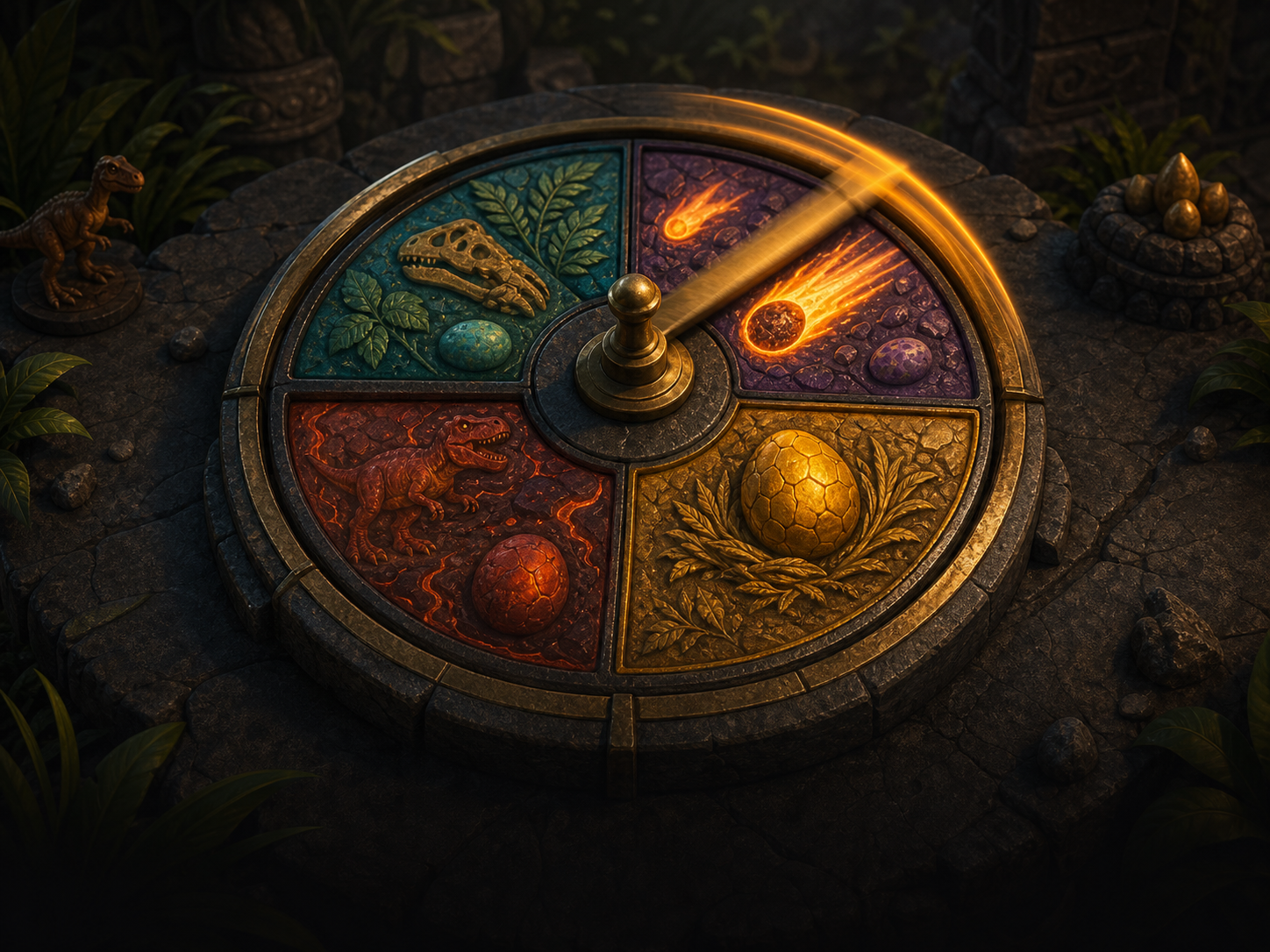 Ornate wheel ready to spin